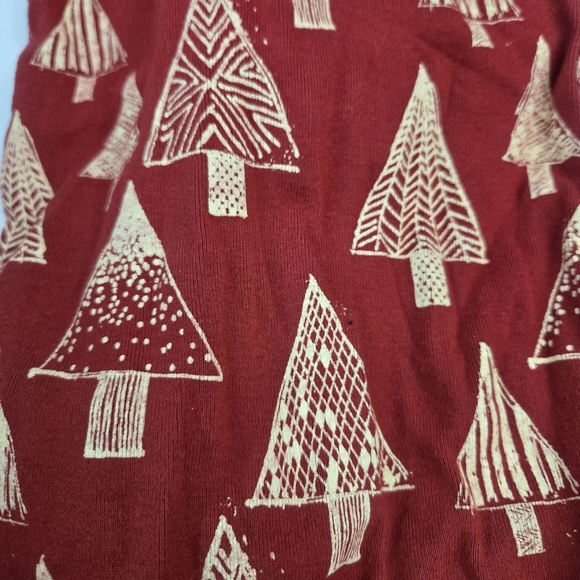 Burts Bees Baby Christmas One Piece Sleeper Red White Size 18 Months - Picture 8 of 9